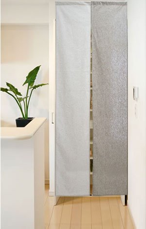 Amazon｜SunnyDayFabric のれん ナチュラルハーフ 無地 ベージュ 約幅